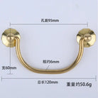 Antique Brass Arch Cabinet Pulls – Vintage Drawer Handles for Home Improvement T Copper 95mm Pulls