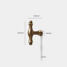 Antique Brass Furniture Cabinet Handle – American Vintage Wardrobe Knob and Drawer Pull 50mm bar Handles