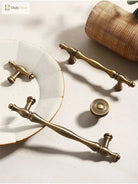 Antique Brass Furniture Cabinet Handle – American Vintage Wardrobe Knob and Drawer Pull Handles