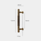 Antique Brass Furniture Handles – Bronze Plated Cabinet Pulls and Wardrobe Bar Knobs 132mm Handles