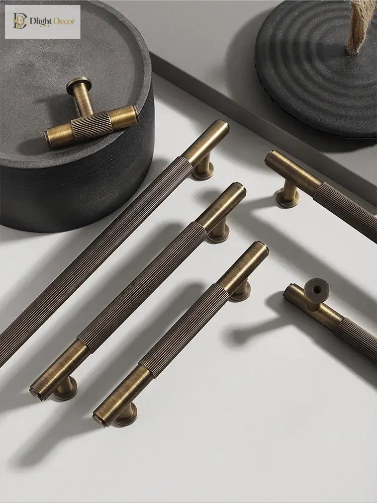 Antique Brass Furniture Handles – Bronze Plated Cabinet Pulls and Wardrobe Bar Knobs Handles