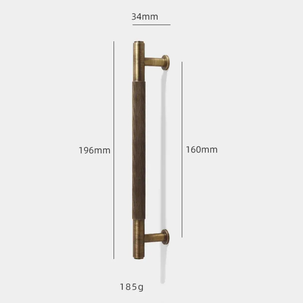 Antique Brass Furniture Handles – Bronze Plated Cabinet Pulls and Wardrobe Bar Knobs 196mm Handles