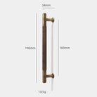 Antique Brass Furniture Handles – Bronze Plated Cabinet Pulls and Wardrobe Bar Knobs 196mm Handles
