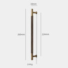 Antique Brass Furniture Handles – Bronze Plated Cabinet Pulls and Wardrobe Bar Knobs 260mm Handles