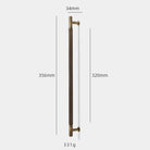 Antique Brass Furniture Handles – Bronze Plated Cabinet Pulls and Wardrobe Bar Knobs 356mm Handles