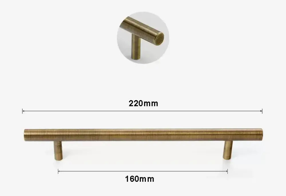 Antique Brass Handles – Old-Copper Wardrobe Knobs and Bronze Cabinet Pulls for Furniture 220mm Handles