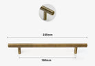 Antique Brass Handles – Old-Copper Wardrobe Knobs and Bronze Cabinet Pulls for Furniture 220mm Handles