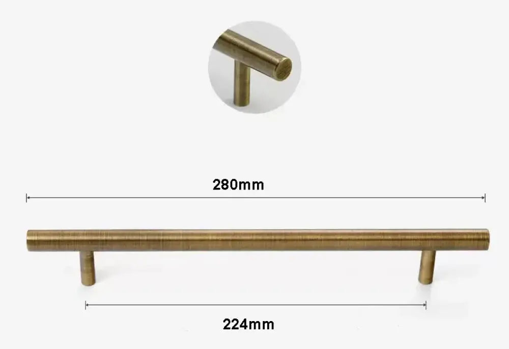 Antique Brass Handles – Old-Copper Wardrobe Knobs and Bronze Cabinet Pulls for Furniture 280mm Handles