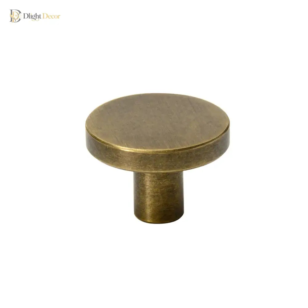 Antique Brass Round Cabinet Knobs – Vintage Drawer Wardrobe and Cupboard Pulls knob