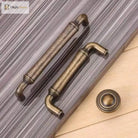 Antique Bronze Cabinet Handles - Retro Drawer Pulls Vintage Zinc Alloy Kitchen Hardware for Furniture Dresser and
