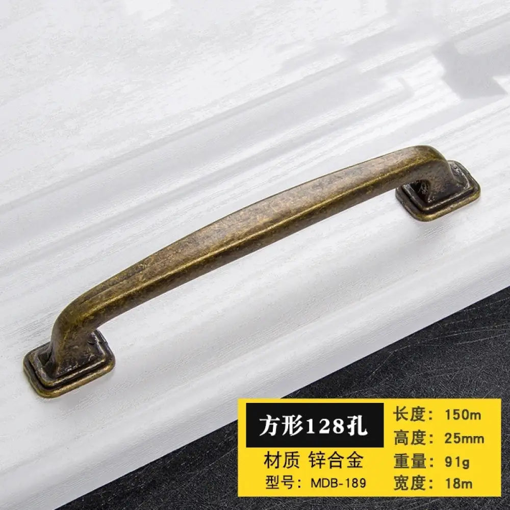 Antique Bronze Cabinet Handles - Retro Drawer Pulls Vintage Zinc Alloy Kitchen Hardware for Furniture Dresser and