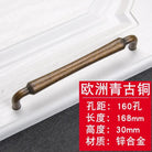 Antique Bronze Cabinet Handles - Retro Drawer Pulls Vintage Zinc Alloy Kitchen Hardware for Furniture Dresser and