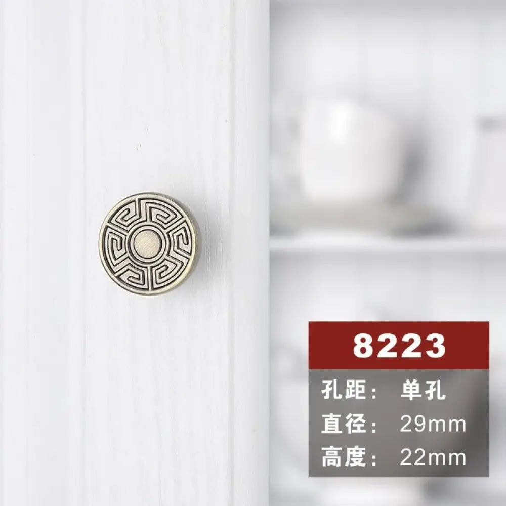 Antique Bronze Cabinet Knobs and Handles – Vintage Furniture Hardware 8223 single hole Handles