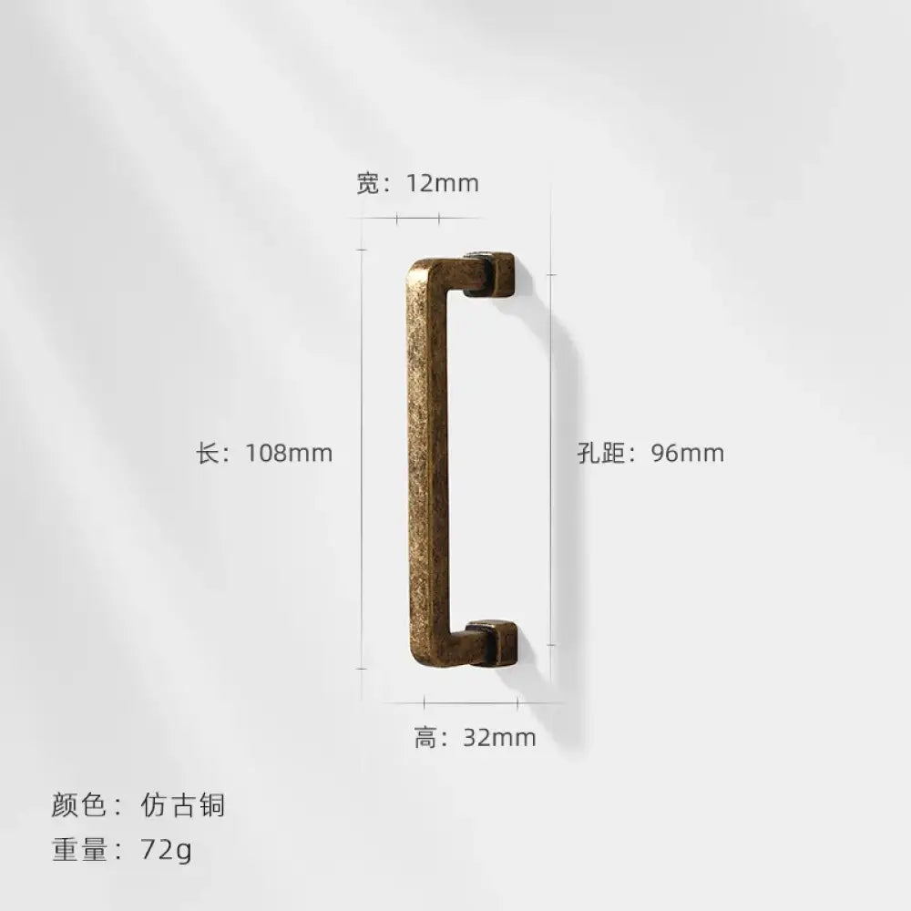Antique Bronze Wardrobe Door Handles – Zinc Alloy Cabinet Pulls and Drawer Knobs 5065-96mm Handles