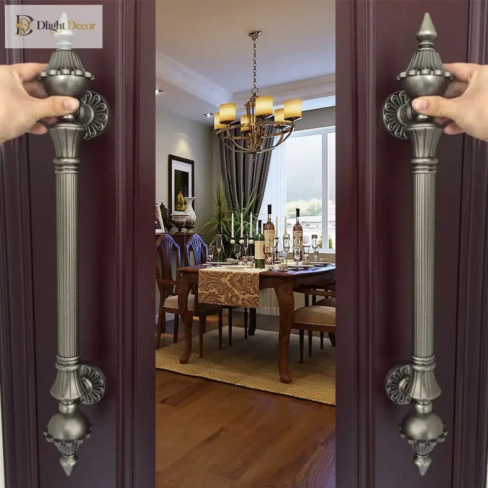 Antique Bronze Zinc Alloy Door Pull – Elegant Long Handle for Glass Wooden or Alloy Doors (280-550mm) Handles