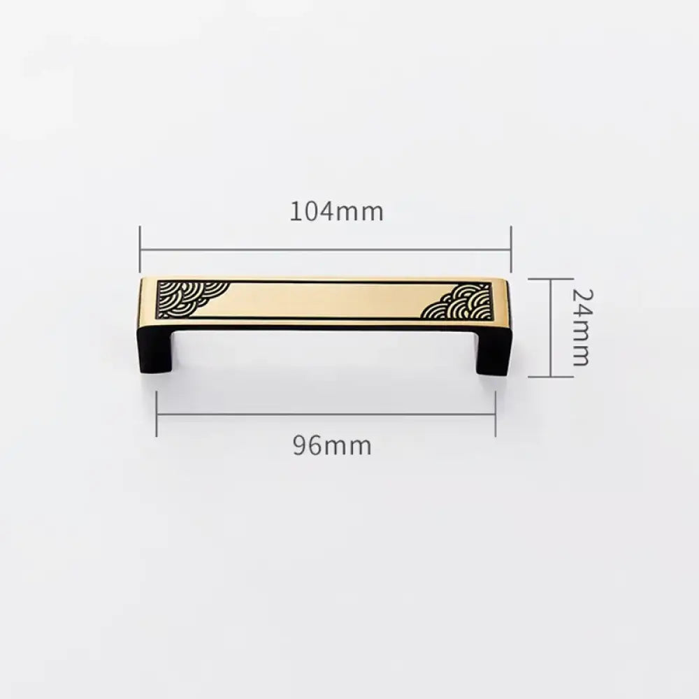 Antique Style Brass Furniture Handles – Vintage Cabinet Wardrobe and Drawer Knobs black gold 104mm Handles