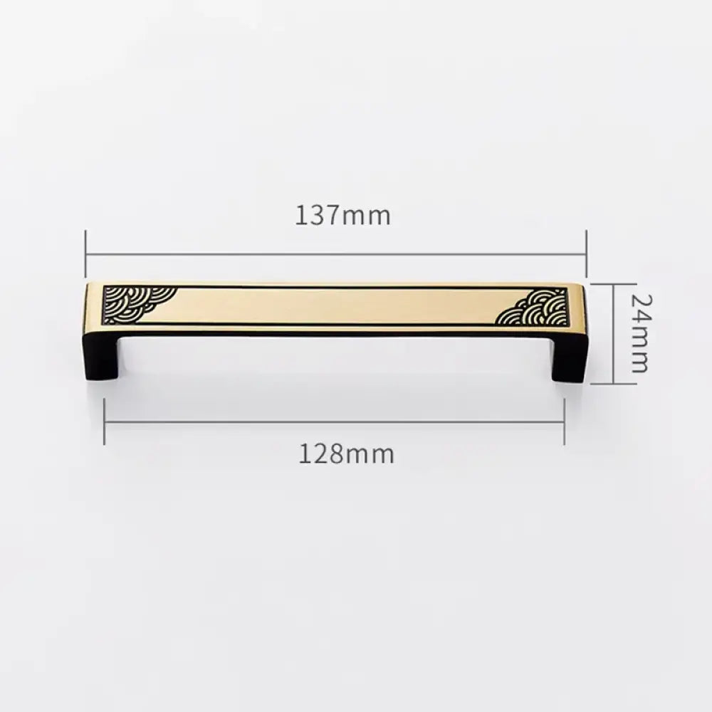Antique Style Brass Furniture Handles – Vintage Cabinet Wardrobe and Drawer Knobs black gold 137mm Handles