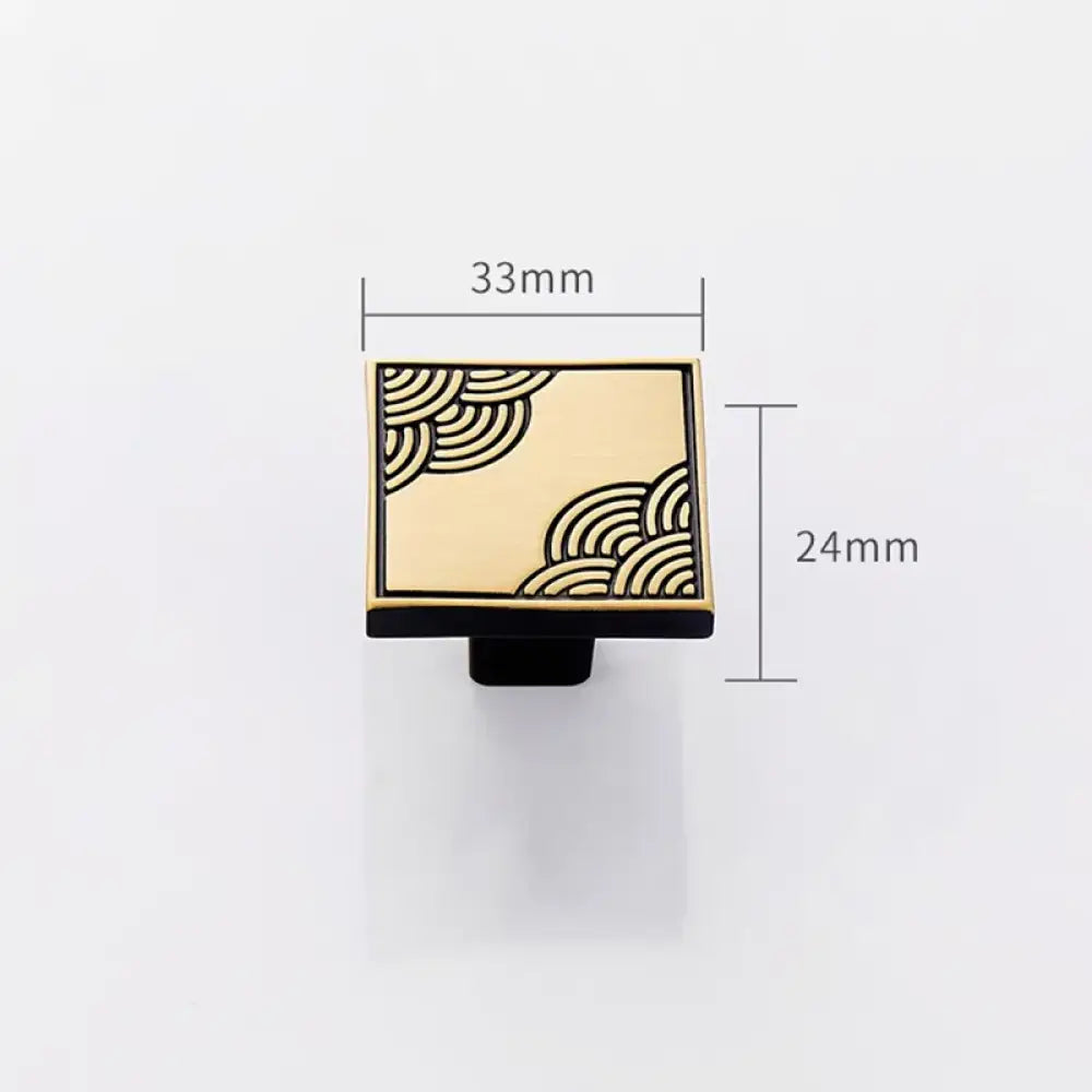Antique Style Brass Furniture Handles – Vintage Cabinet Wardrobe and Drawer Knobs black gold 33mm Handles