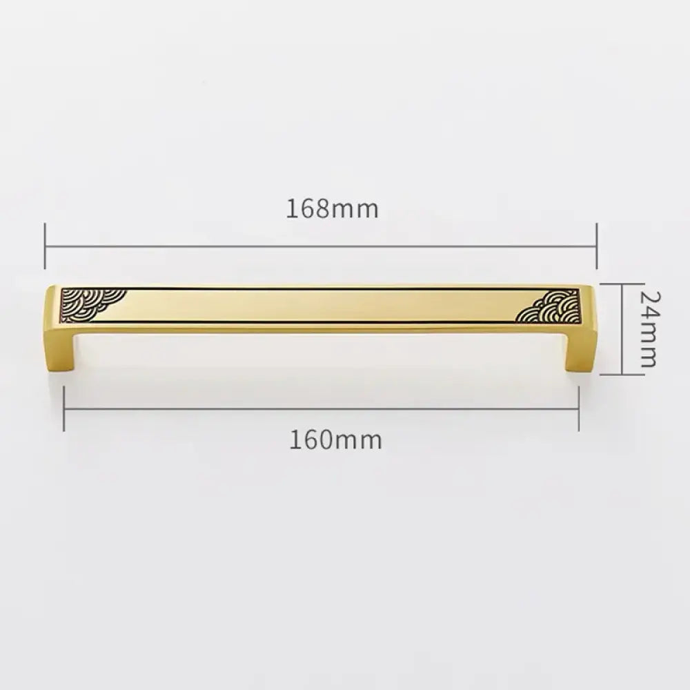 Antique Style Brass Furniture Handles – Vintage Cabinet Wardrobe and Drawer Knobs gold 168mm Handles