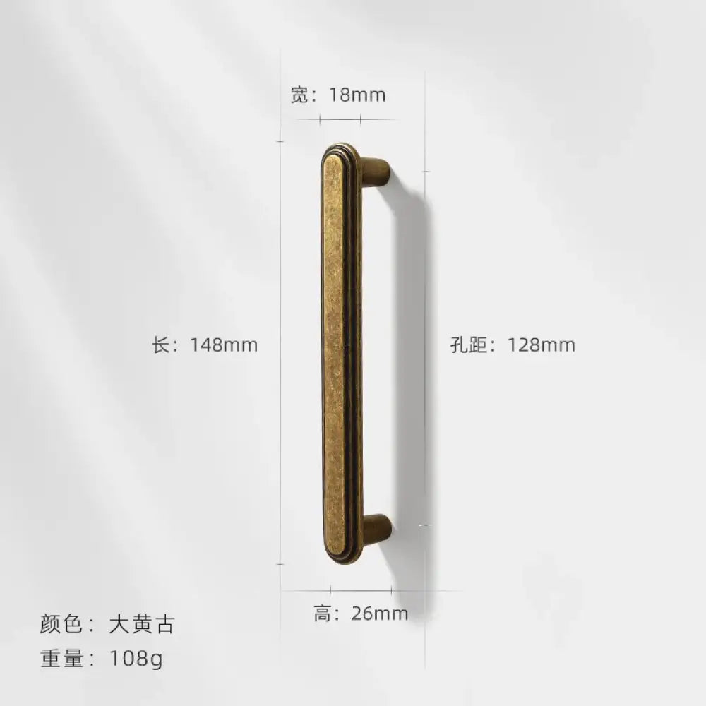 Antique Wardrobe Cabinet Handles - Retro Zinc Alloy Drawer Pulls and Knobs for Kitchen and Furniture 7055 128mm Handles