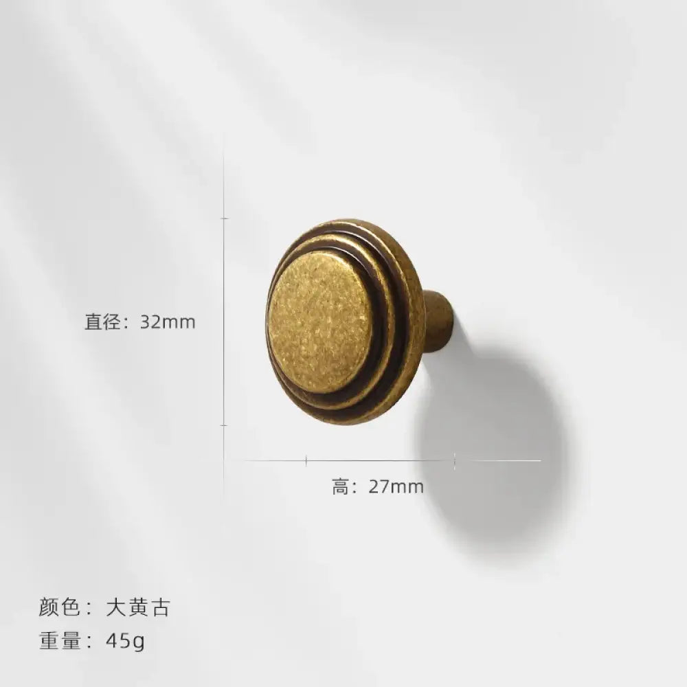 Antique Wardrobe Cabinet Handles - Retro Zinc Alloy Drawer Pulls and Knobs for Kitchen and Furniture 7055 single hole