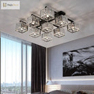 Anya’s Modern Crystal Chandelier - Square Design Ceiling Light