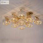 Anya’s Modern Crystal Chandelier - Square Design Ceiling Light