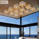 Anya’s Modern Crystal Chandelier - Square Design Ceiling Light