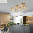Anya’s Modern Crystal Chandelier - Square Design Ceiling Light
