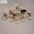 Anya’s Modern Crystal Chandelier - Square Design Ceiling Light