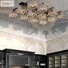 Anya’s Modern Crystal Chandelier - Square Design Ceiling Light