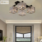 Anya’s Modern Crystal Chandelier - Square Design Ceiling Light