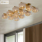 Anya’s Modern Crystal Chandelier - Square Design Ceiling Light
