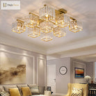 Anya’s Modern Crystal Chandelier - Square Design Ceiling Light