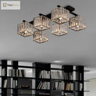Anya’s Modern Crystal Chandelier - Square Design Ceiling Light