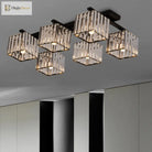 Anya’s Modern Crystal Chandelier - Square Design Ceiling Light