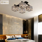 Anya’s Modern Crystal Chandelier - Square Design Ceiling Light