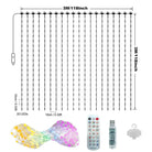 APP Controlled 16 Million Colors RGB LED Curtain Lights Holiday Party Decoration 3x3m-400LED holiday lighting