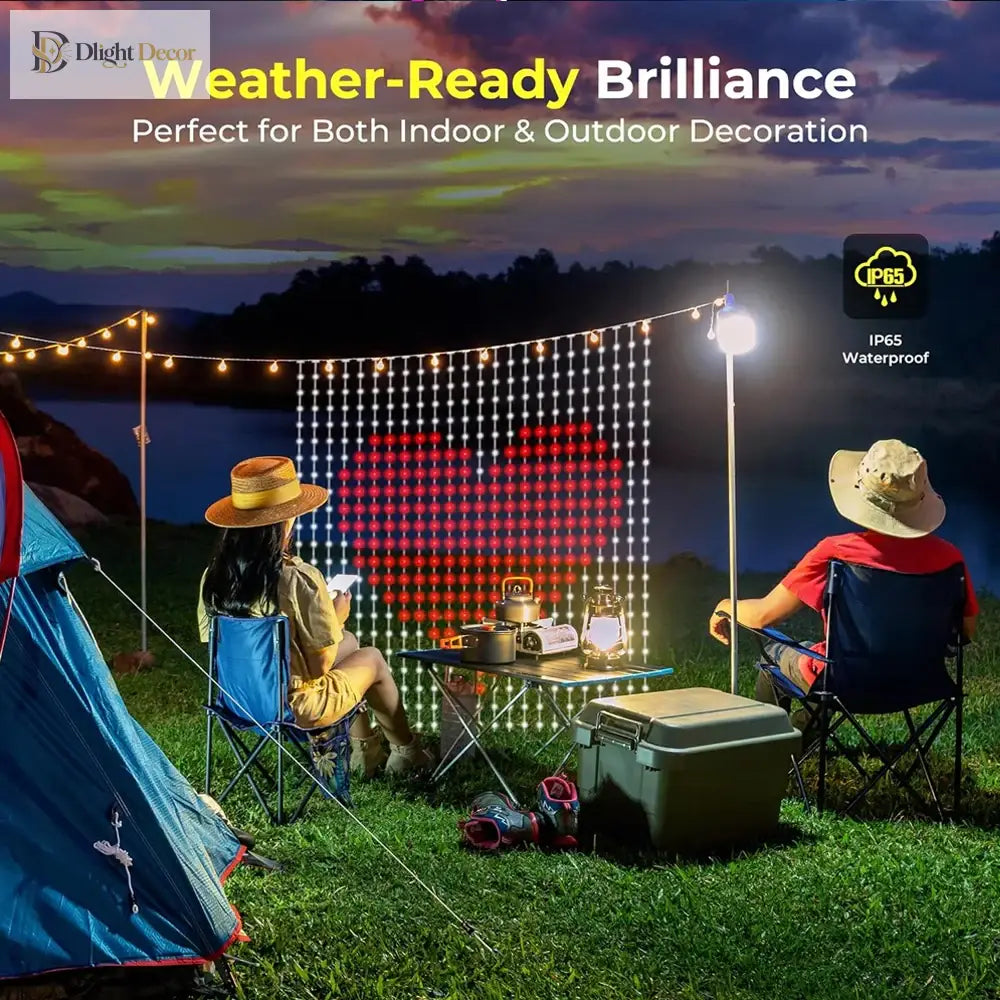 APP Controlled 16 Million Colors RGB LED Curtain Lights Holiday Party Decoration holiday lighting