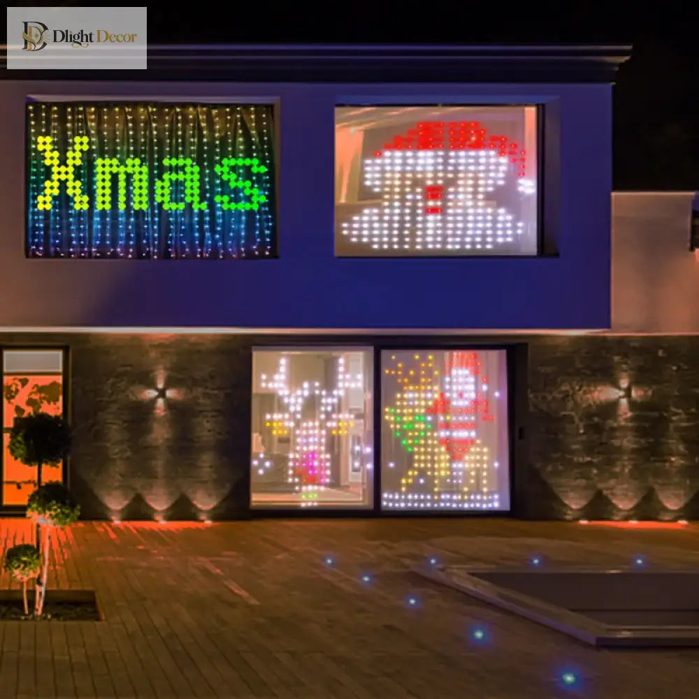 APP Controlled 16 Million Colors RGB LED Curtain Lights Holiday Party Decoration holiday lighting