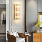 Ariana’s Golden Embrace: Sparkling Elegance Meets Modern Functionality Wall Light