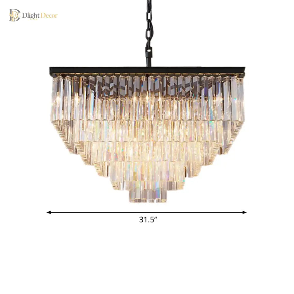 Ariel Cascading Crystal Elegance: Modern Chandelier (5 Tiers Or More) Chandelier