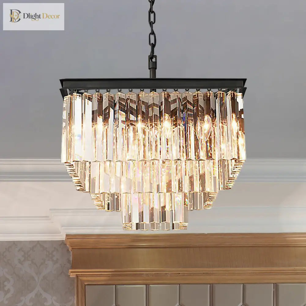 Ariel Cascading Crystal Elegance: Modern Chandelier (5 Tiers Or More) Chandelier