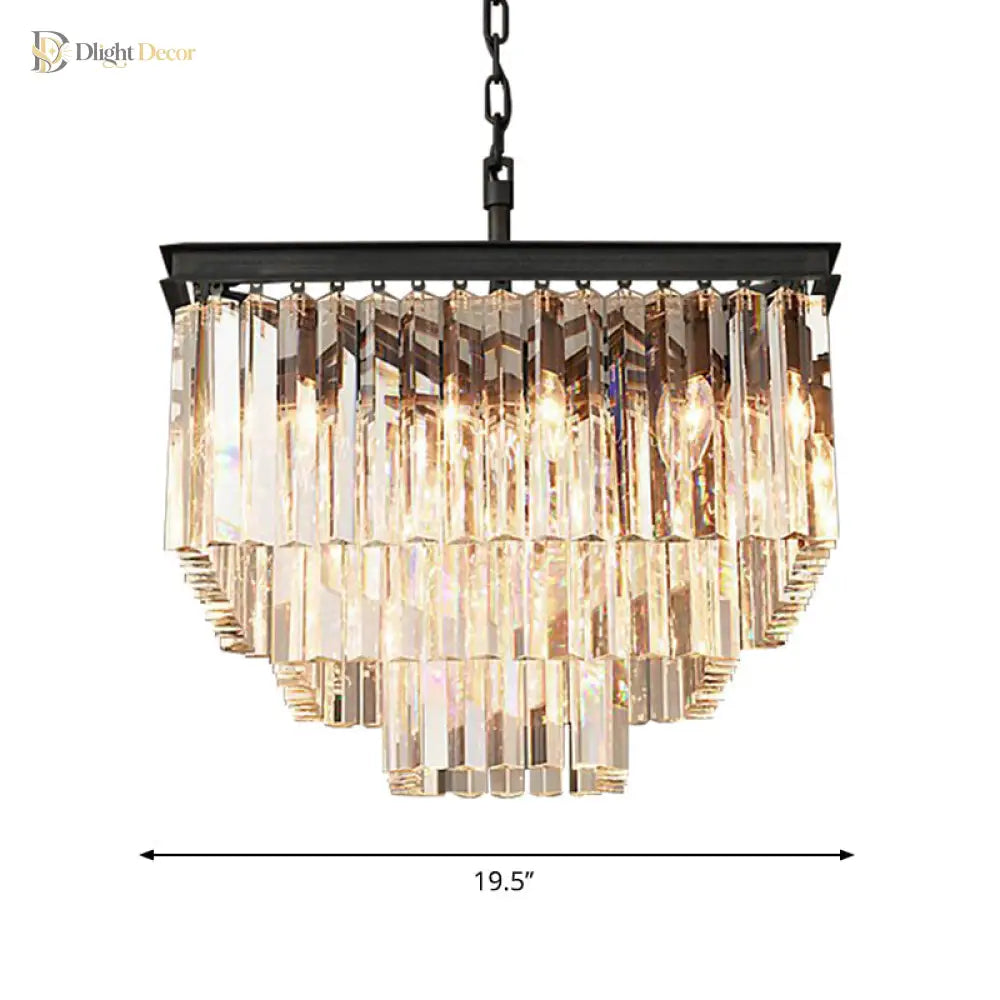 Ariel Cascading Crystal Elegance: Modern Chandelier (5 Tiers Or More) Chandelier