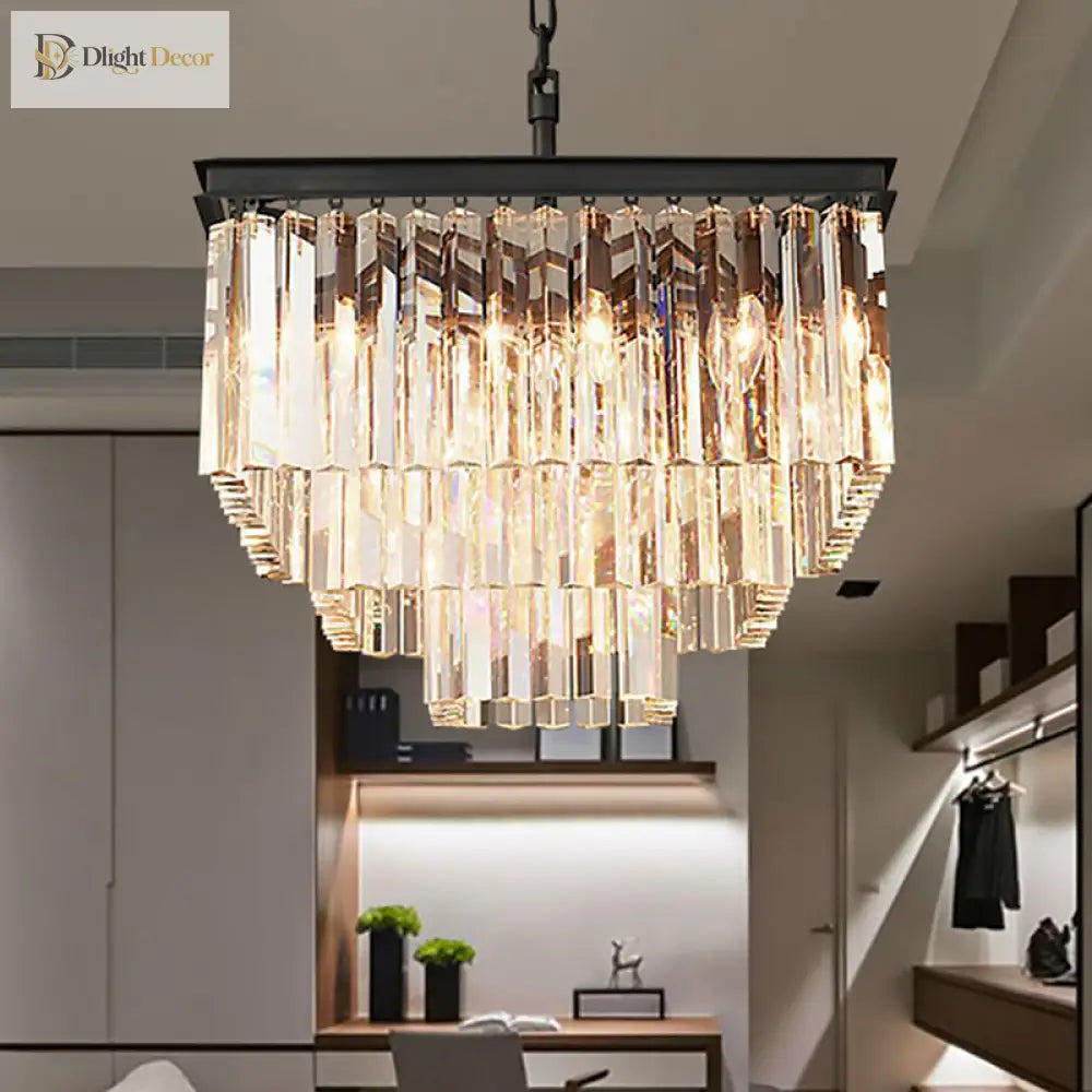 Ariel Cascading Crystal Elegance: Modern Chandelier (5 Tiers Or More) Chandelier