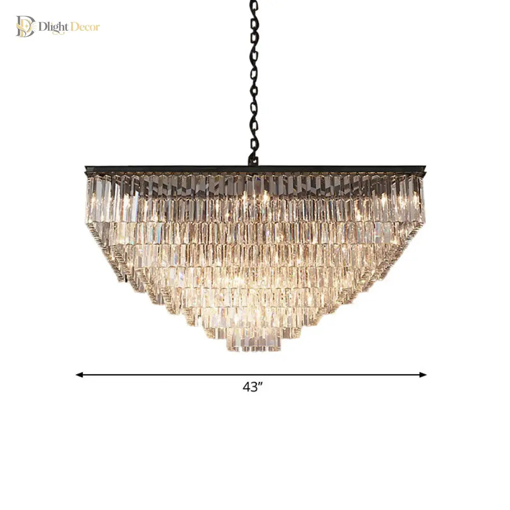 Ariel Cascading Crystal Elegance: Modern Chandelier (5 Tiers Or More) Chandelier