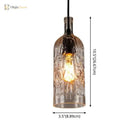 Art Deco Wine Bottle Hanging Lamp With Wavy Glass For Restaurant And Bar - Vintage 1 - Light Down