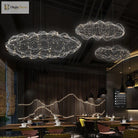 Art Decor Hollow Cloud Pendant Lights - Danish Design Firefly Chandelier For Living Rooms Bedrooms