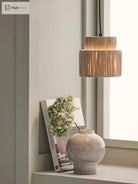 Artful Hand - Knitted Rattan Pendant Lamp - Elegant Lighting For Living Rooms And Bedrooms Lights