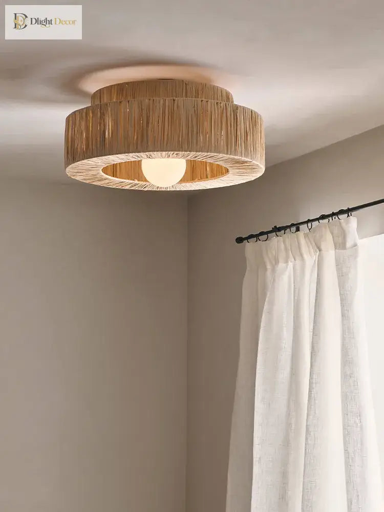 Artful Hand - Knitted Rattan Pendant Lamp - Elegant Lighting For Living Rooms And Bedrooms Lights